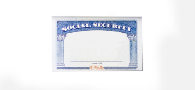 Empty Social Security Card Number